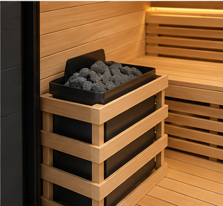 Fjorr Vista – Eksklusiv udendørs sauna med panoramaglas inkl 9KW ovn, Thermowood