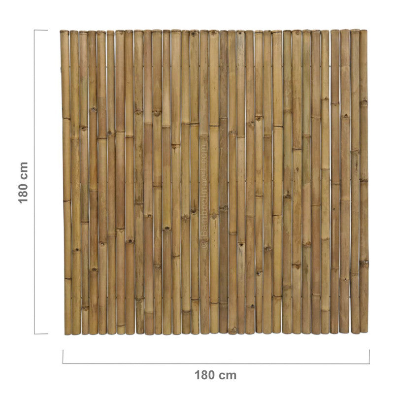 Dim Gray Udendørs bruseafskærmning i lys deluxe Tali bambus 180*180